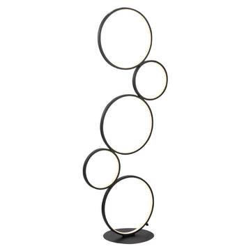 Pluto Stacked Circles 45" Contemporary Modern Iron/Aluminum Integrated LED Floor Lamp - JONATHAN Y